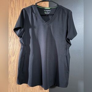 Healing Hands Black Maternity Scrub Top